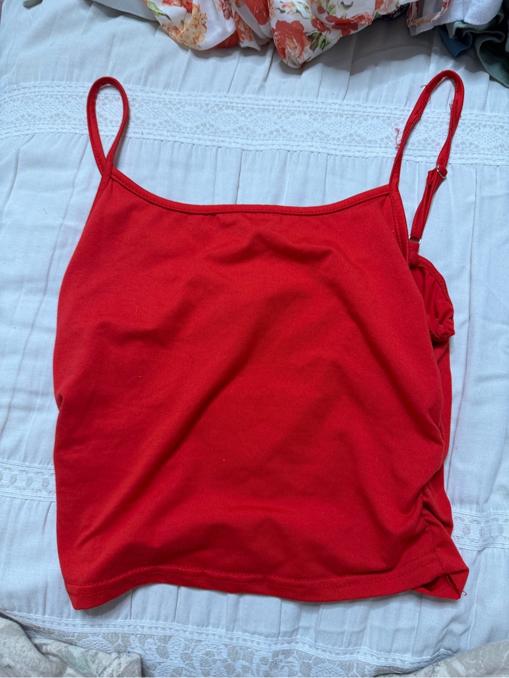 SHEIN Red Spaghetti Strap Camisole